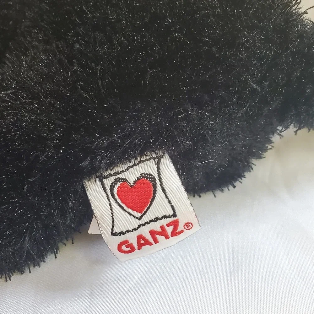 Ganz Webkinz Black Cat Kitten Plush No Code Stuffed Animal Green Eyes HM135
